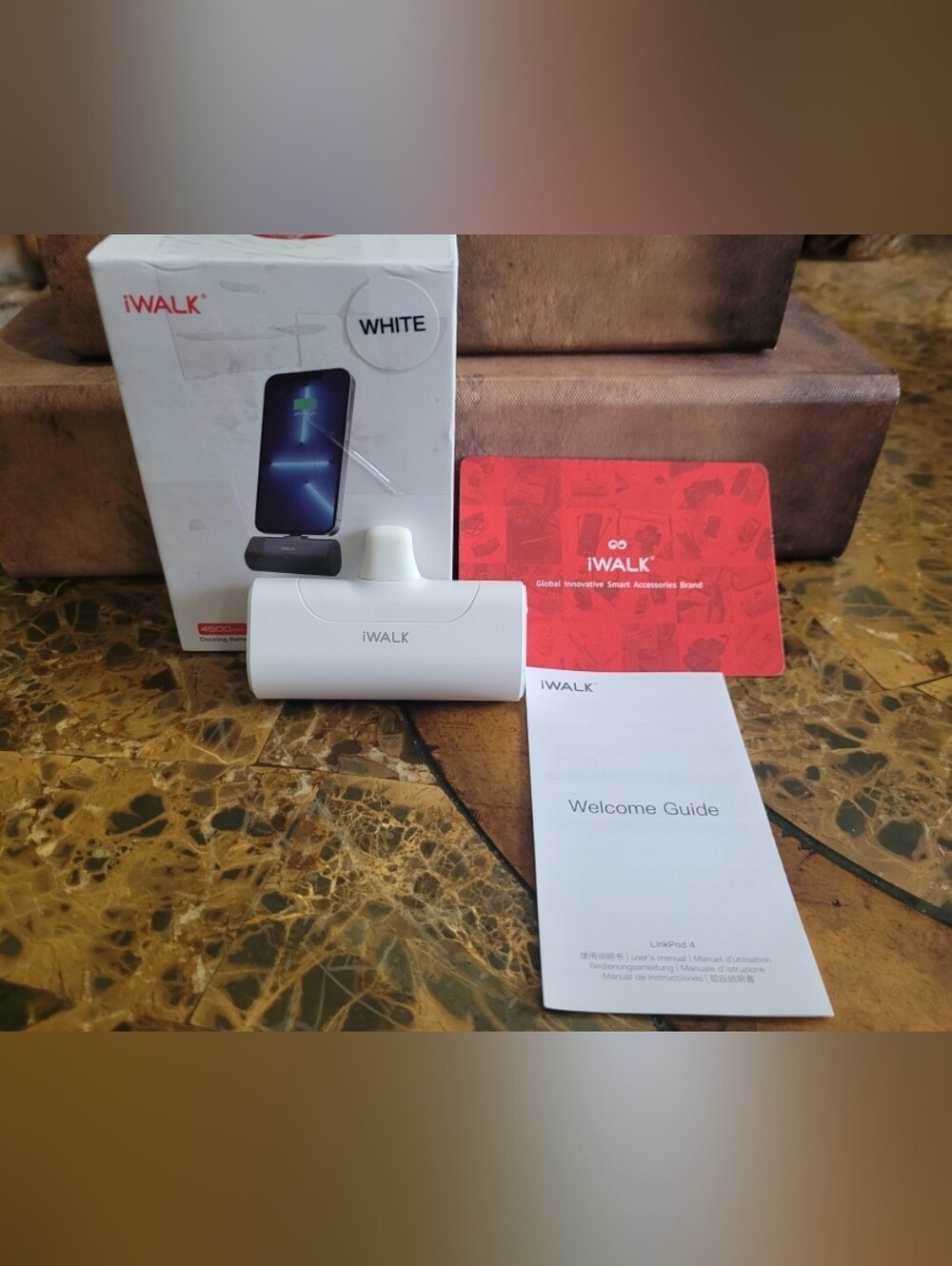 White Portable Phone Charger & Stand